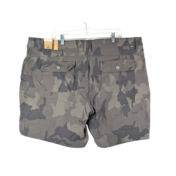 Prana Shorts Womens 22W Charcoal Camo Halle Short Plus II NWT - Picture 2 of 6